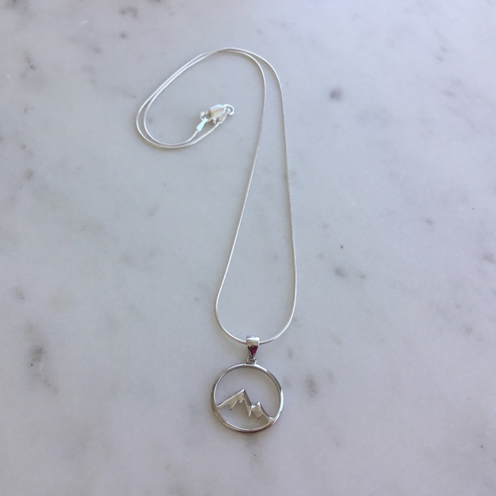 Sterling Silver Mountains Necklace - Picture 4 of 14